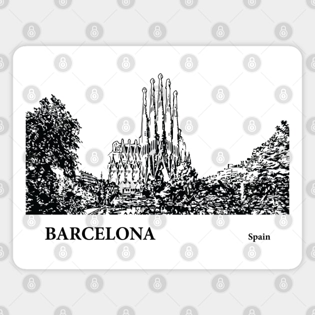 Barcelona Spain Magnet by Lakeric